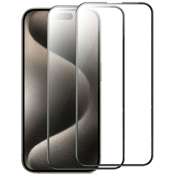 2-Pack Edge-to-Edge Full Coverage HD Tempered Glass Screen Protector for iPhone 16 Pro Max