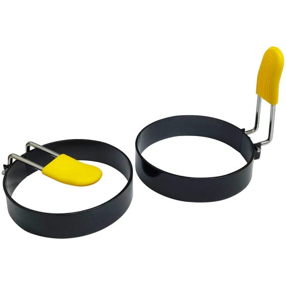 2 Pack Egg Rings, 3 inches, Fried Egg Rings, Ring Molds for Cooking, Round Egg Cooker Rings for Frying Shaping