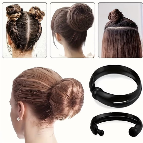 2-Pack Elastic Hair Ties for Women - Versatile Hair Accessories for Buns and Ponytails