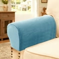 thumbnail image 1 of 2 Pack Elastic Sofa Armrest Covers Thickened Polyester Stain Resistant Slip On Design for Furniture Protection Machine Washable, 1 of 6