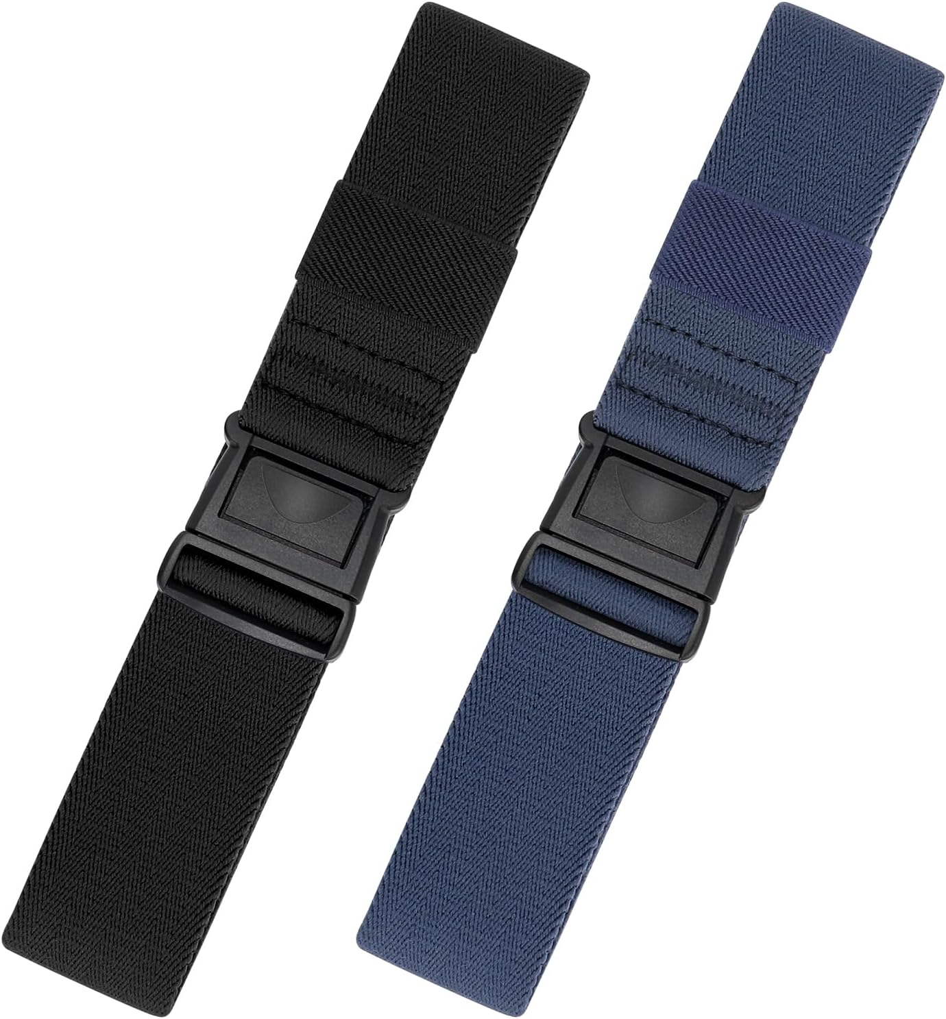 2 Pack Elastic Stretch Belts for Women Men, Invisible No 