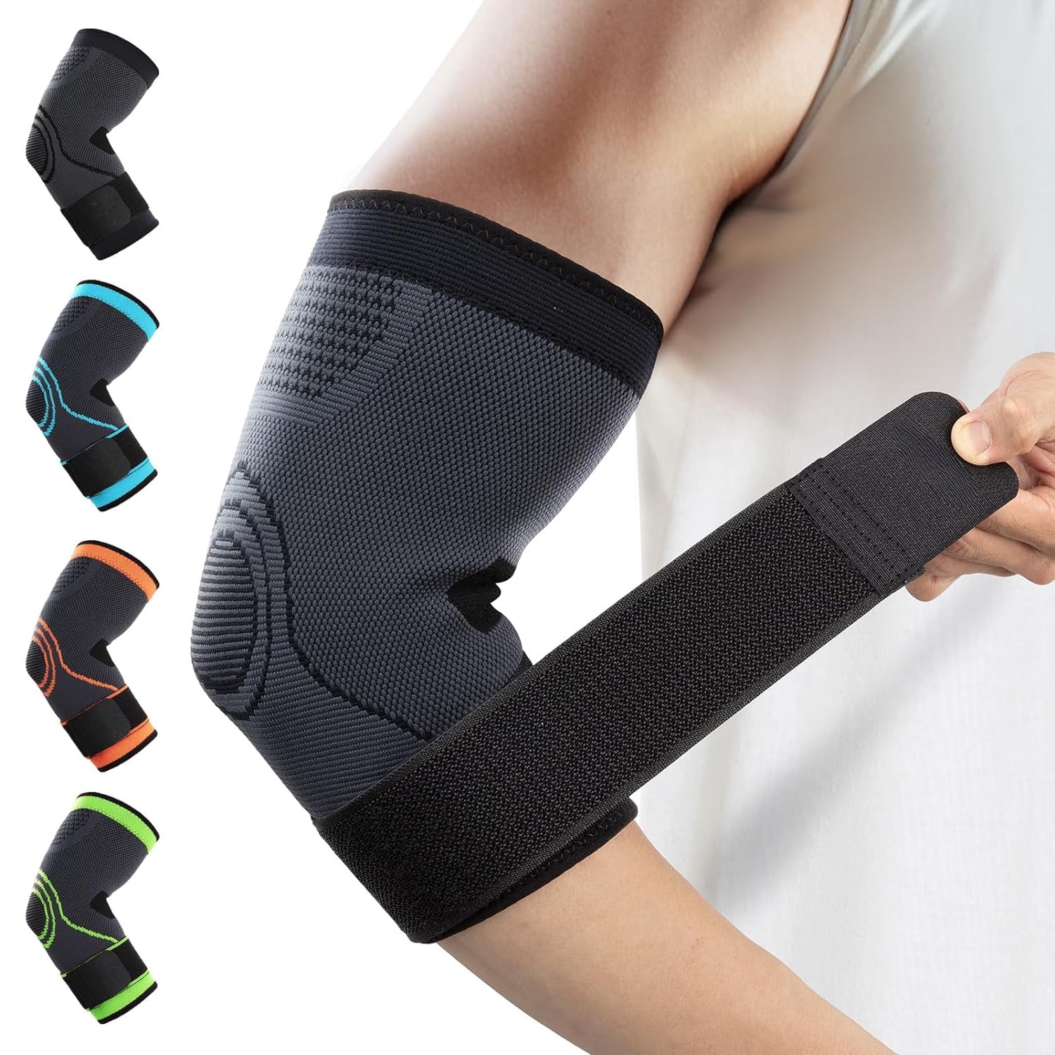 Green Drop Professional Elbow Compression Sleeve For Tendonitis & Tennis Elbow - Herb-Infused, Pain Relief For Men & Women, Size S/M - View #6