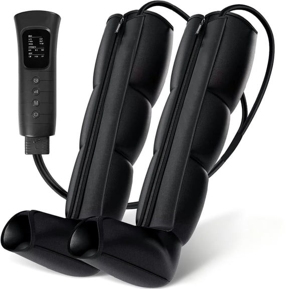 2-Pack Electric Air Compression Leg Massager Boots for Foot & Calf, With Adjustable Pressure Settings, Perfect for Home, Travel and Post-Workout Use