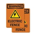 thumbnail image 1 of (2 Pack) Electric Fence With Symbol OSHA Warning Sign 18 Inch X 24 Inch Plastic Sign, Weather Resistant, UV Protected for Workplace, Business, and Construction Site, Made in the USA, 1 of 8