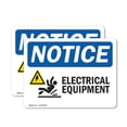 thumbnail image 1 of (2 Pack) Electrical Equipment Sign, 1 of 7