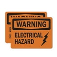 thumbnail image 1 of (2 Pack) Electrical Hazard OSHA Warning Sign 5 Inch X 3.5 Inch Vinyl Label Decal Sticker Weather Resistant, UV Protected for Workplace, Business, and Construction Site, Made in the USA, 1 of 7