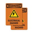 thumbnail image 1 of (2 Pack) Electrical Hazard With Symbol OSHA Warning Sign 7 Inch X 10 Inch Vinyl Label Decal Sticker Weather Resistant, UV Protected for Workplace, Business, and Construction Site, Made, 1 of 7
