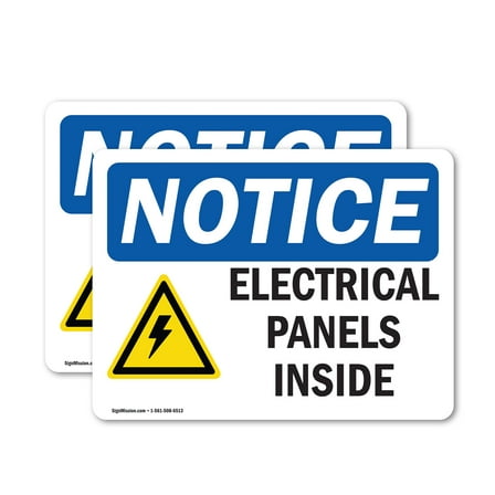 (2 Pack) Electrical Panels Inside Sign
