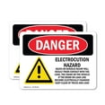 thumbnail image 1 of (2 Pack) Electrocution Hazard Crane OSHA Danger Sign 24 Inch X 18 Inch Vinyl Label Decal Sticker Weather Resistant, UV Protected for Workplace, Business, and Construction Site, Made in, 1 of 7