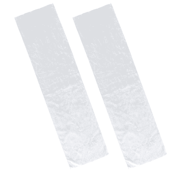 2-Pack Elegani Premium 100% Cotton Terry Velour Fitness Towels - White, 12" x 44" for Yoga, Pilates, and Gym