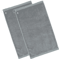 thumbnail image 1 of 2-Pack Elegani Premium Cotton Terry Velour Golf Towel - Silver, 16" x 26" with Corner Hook & Grommet, 1 of 4