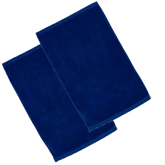 2-Pack Elegani Towels -16” x 26” Premium 100% Cotton Terry Velour Hand & Face Sports Gym Towel Set - Royal Blue