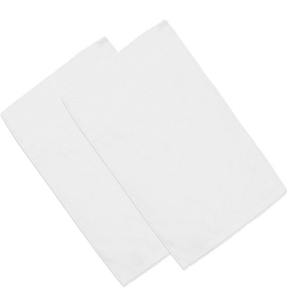 2-Pack Elegani Towels - 16” x 26” Premium 100% Cotton Terry Velour Hand & Face Sports Gym Towel Set - White
