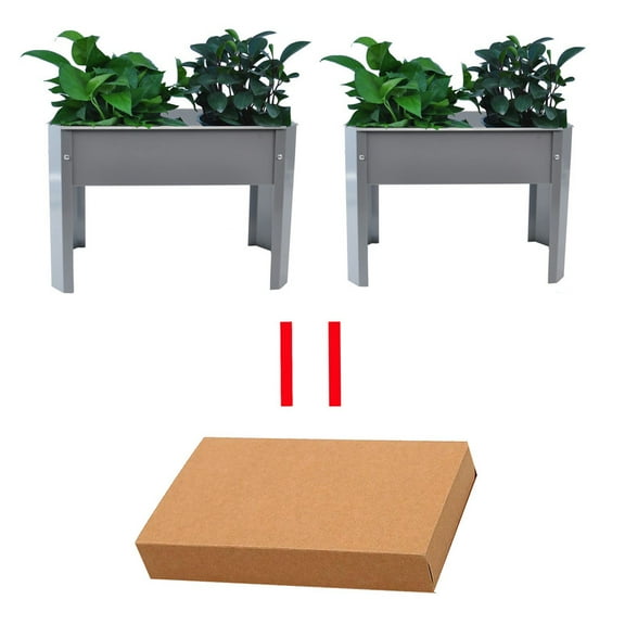 2 Pack Elevated Raised Garden Bed with Legs, Galvanized Steel Planter Box, Grow Flowers and Vegetables Outdoors, Metal Outdoor Growing Bed for Backyard, Terrace