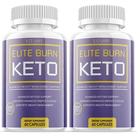(2 Pack ) Elite Burn Keto - Supplement for Weight Loss - Energy & Focus Boosting - Appetite Control & Suppressants - 120 Capsules