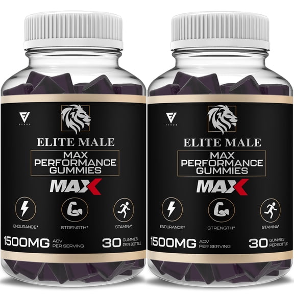 (2 Pack) Elite Male Max Gummies EliteMale Max Gummy Supplement (2 Month Supply)