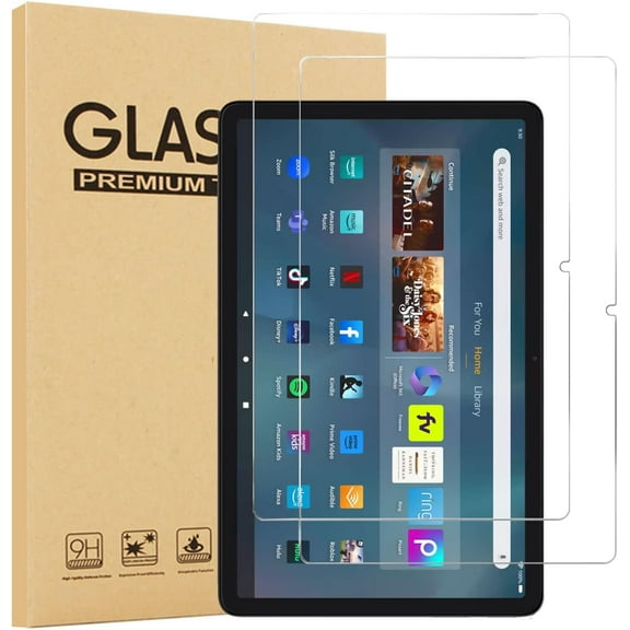 [2 Pack] EliteGadget Glass Screen Protector For Amazon Fire Max 11 Released 2023 - Anti Scratch 9H Hardness Tempered Glass Screen Protectors