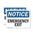 thumbnail image 1 of (2 Pack) Emergency Exit OSHA Notice Sign 24 Inch X 18 Inch Plastic Sign, Weather Resistant, UV Protected for Workplace, Business, and Construction Site, Made in the USA, 1 of 8