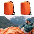 thumbnail image 1 of 2 Pack Emergency Sleeping Bag, Mylar Emergency Blanket, Waterproof Lightweight Survival Shelter Blanket, Portable Survival Thermal Bivy Sack for Outdoor Camping Hiking Adventure, 1 of 6