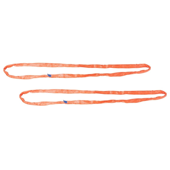 (2 Pack) Endless Round Sling 20' Orange 40000# Vertical, 32000 # Choker, 80000 # Basket Crane Rigging Hoist Wrecker Recovery
