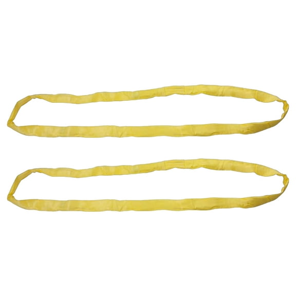 (2 Pack) Endless Round Sling 8' Yellow 8400# VLL Crane Rigging Hoist Wrecker Recovery