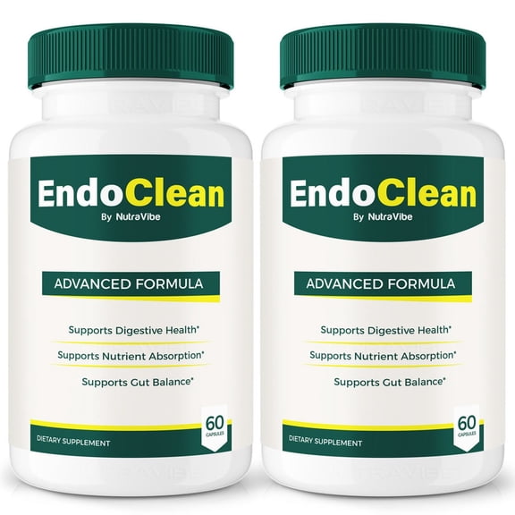 (2 Pack) EndoClean Capsules Gentle Gut & Digestive Support Formula for Balance & Wellness | Easy-to-Take Capsules (120 Capsules)