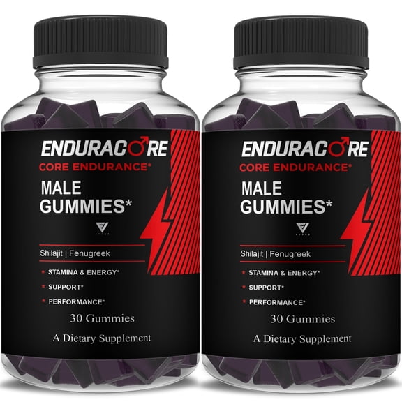 (2 Pack) Enduracore Male Gummies, Endura Core Performance Supplement (60 Gummies)