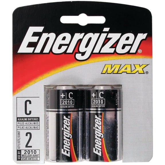 Energizer MAX (2 pack), C Cell Alkaline Batteries