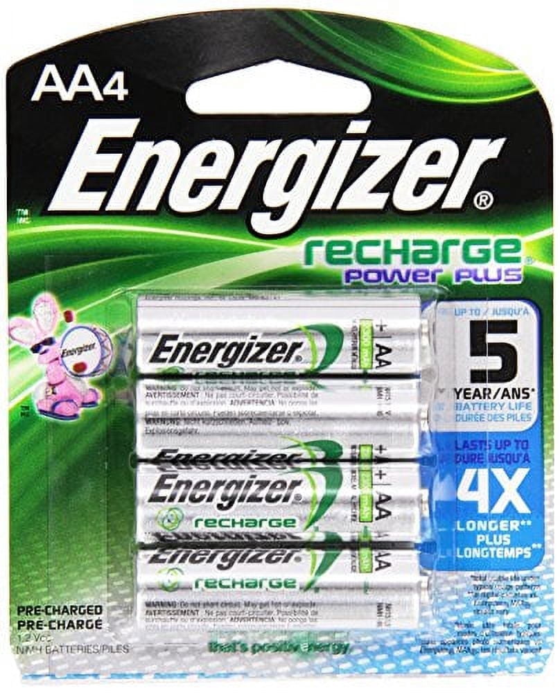2 Pack Energizer Recharge AA Rechargeable Batteries 2300mAh 4 Batteries Each