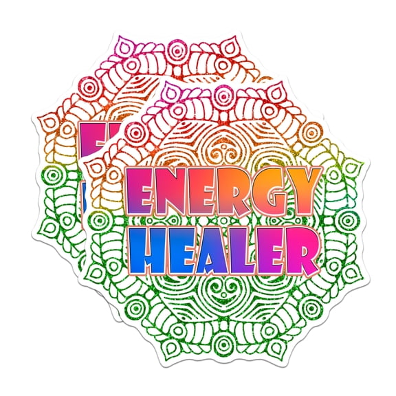 (2 Pack) Energy Healer Magnets - Spiritual Healing Magnets - Vibrant Meditation Magnets- 5" On Longest Side - for Fridges, Toolboxes, Cars - Made in USA - MAG2588