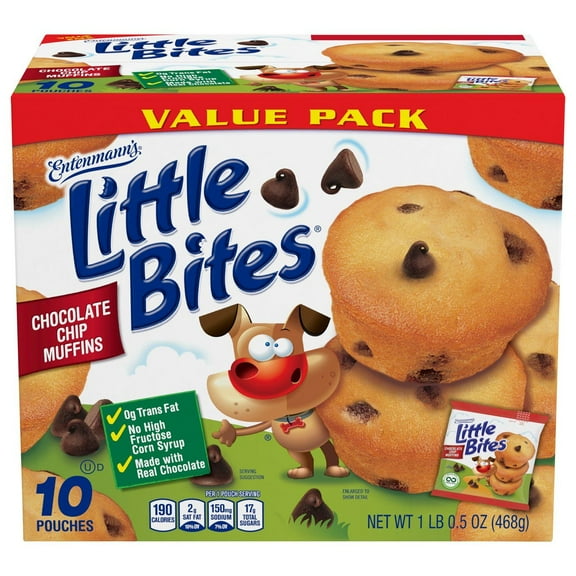 2 Pack - Entenmann's Little Bites Chocolate Chip (Value Pack) Mini Muffins - 10 ct Packaging may vary
