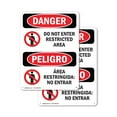 thumbnail image 1 of (2 Pack) Do Not Enter High Voltage Bilingual OSHA Danger Sign 12 Inch X 18 Inch Indoor / Outdoor Rust-Free Aluminum Metal Signs for Workplace, Workshop, and Construction Site, Made in, 1 of 8