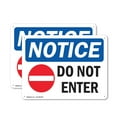 thumbnail image 1 of (2 Pack) Do Not Enter OSHA Notice Sign 10 Inch X 7 Inch Indoor / Outdoor Rust-Free Aluminum Metal Signs for Workplace, Workshop, and Construction Site, Made in the USA, 1 of 8