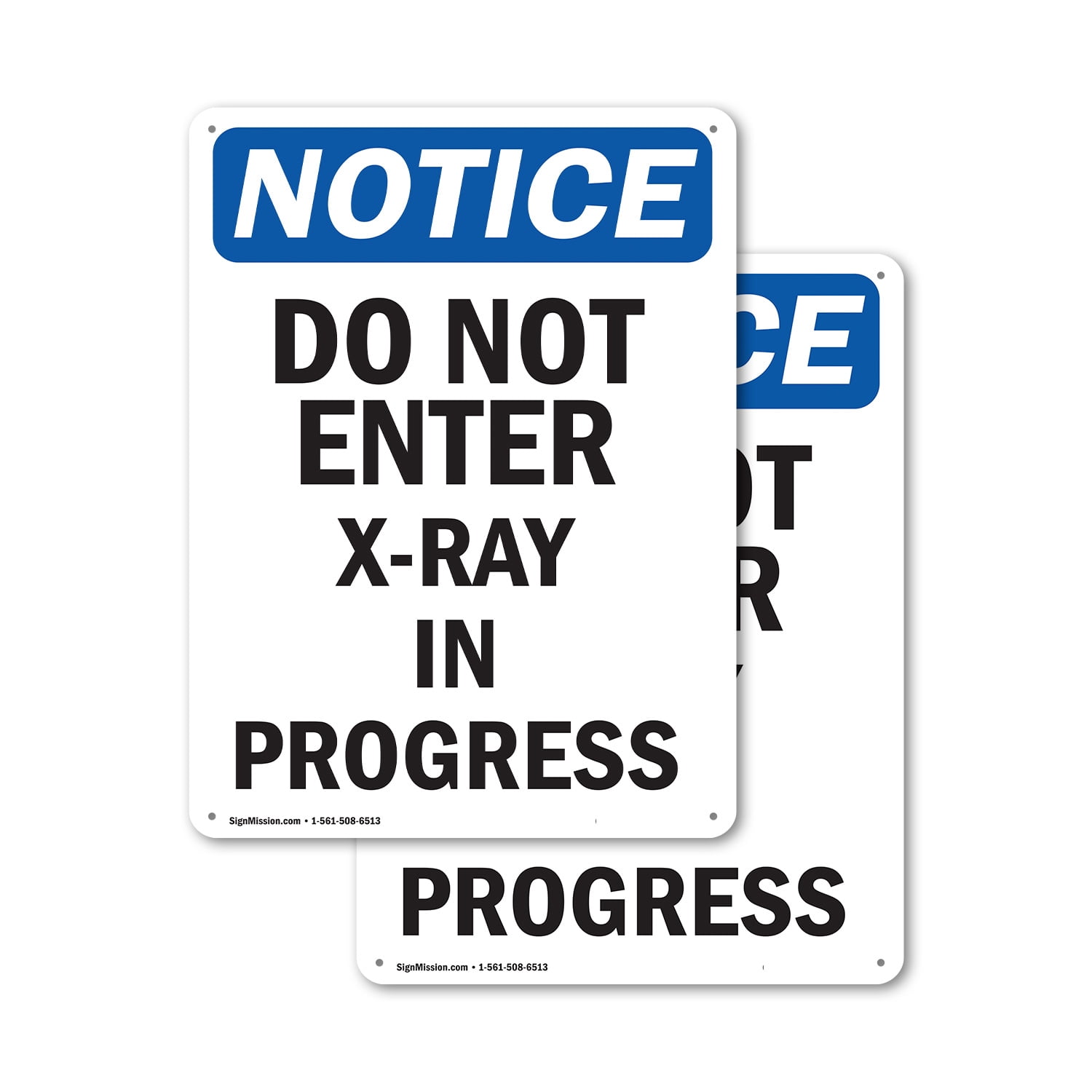 (2 Pack) Do Not Enter X-Ray In Progress OSHA Notice Sign 18 Inch X 24 ...