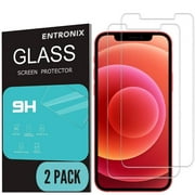 [2 Pack] Entronix Shield Protector for iPhone 12 Pro Max, 6.7 Inch Tempered Glass Screen Protector, Anti-Scratch, Anti-Fingerprint, Bubble Free