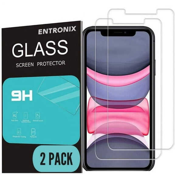 [2 Pack] Entronix Shield Protector for iPhone 11 Pro/Xs/iPhone X, 5.8 Inch Tempered Glass Screen Protector, Anti-Scratch, Anti-Fingerprint, Bubble Free