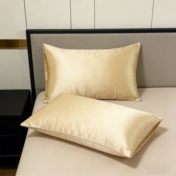 2 Pack Envelope Closure Pillowcases, Soft Polyester Pillow Cases for Hair and Skin, Bedroom and Dorm Room Bedding