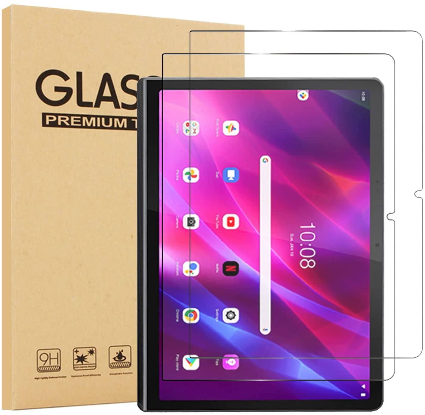 2 Pack] EpicGadget Glass Screen Protector for Lenovo Yoga Tab 11 