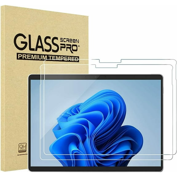 2 Pack EpicGadget Screen Protector for Surface Pro 8 13", Ultra HD Clear Anti Bubble Anti Scratch 9H Hardness Tempered Glass Screen Protector Compatible with Microsoft Surface Pro 8 & Surface Pro X
