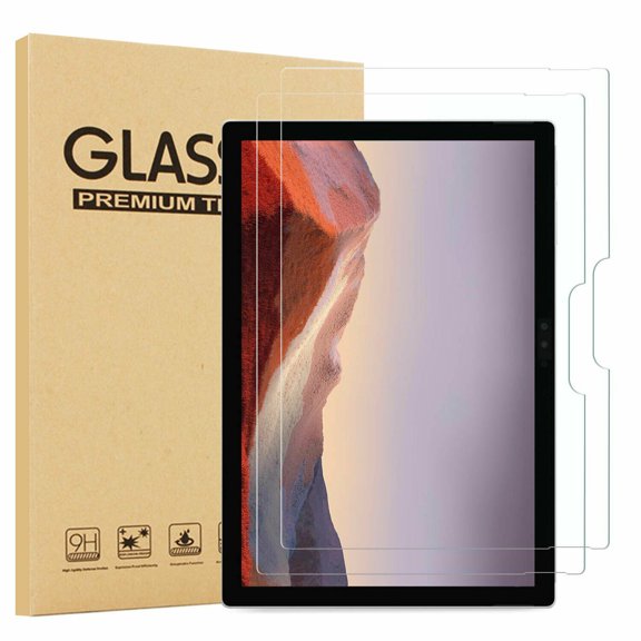 [2 Pack] EpicGadget Surface Pro 7 / Surface Pro 7 Plus Screen Protector - Scratch Resistant Bubble Free Tempered Glass Screen Protector for Microsoft Surface Pro 7 / Surface Pro 7 Plus 12.3‑inch