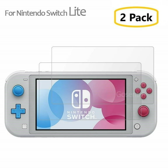 [2 Pack] Epicgadget Glass Screen Protector For Nintendo Switch Lite (2019 Released) - Ultra HD Crystal Clear Bubble Free Anti Scratch 9H Hardness Tempered Glass Screen Protector