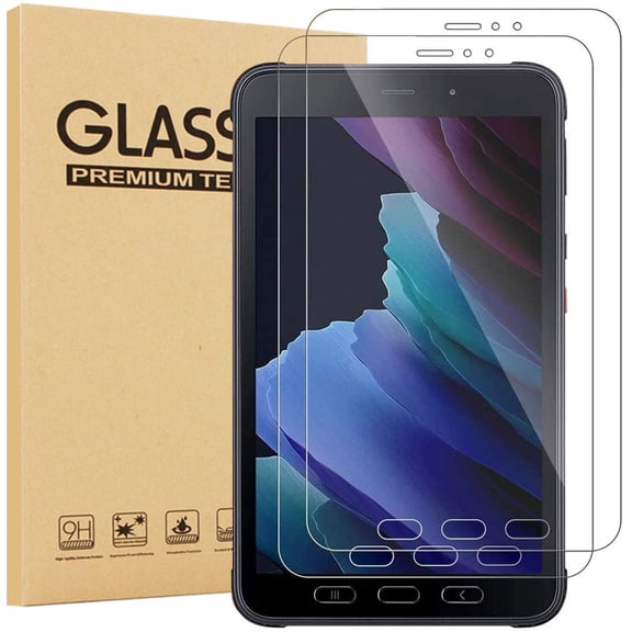 [2-Pack] Epicgadget Glass Screen Protector for Samsung Galaxy Tab Active3 8.0" Inch (SM-T570/SM-T575/SM-T577) - Tempered Glass Film/High Definition/9H Hardness