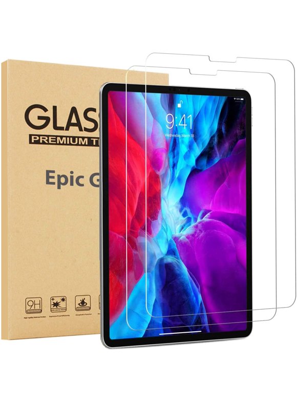 [2 Pack] Epicgadget Screen Protector for iPad Pro 11 (3rd Generation, 2021), Tempered Glass Screen Protector Scratch Resistant for Apple iPad Pro 11 (2021/2020/2018)