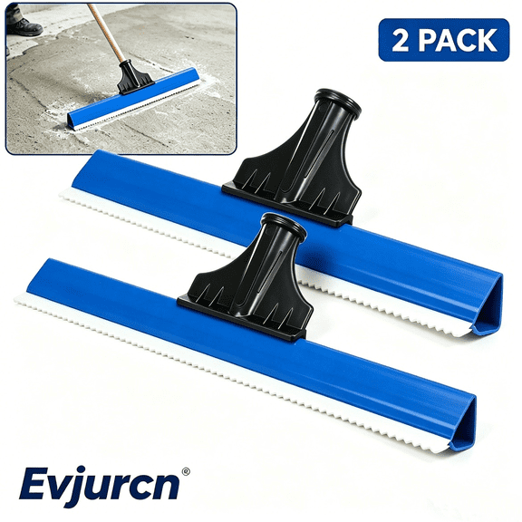 Evjurcn 2 Pack Epoxy Floor Squeegee,16 inch Notched Squeegee for Self Leveling Cement Urethane Epoxy Floor Tool for Professional Project Home DIY Work