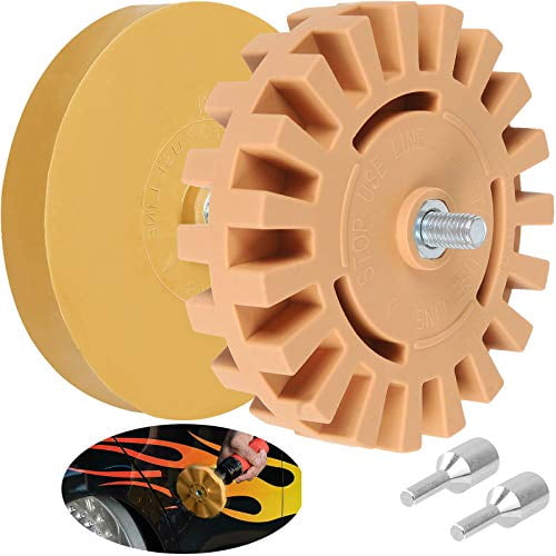 2 Pack Eraser Wheel Decal Remover Rubber Eraser Wheel for Removing Pinstripes, Stickers Decals, Car Decal Remover Boat Decal Adhesive Removers$$Art & Craft
