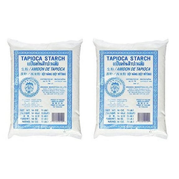 (2 Pack) Erawan Tapioca Starch Powder, 16 oz
