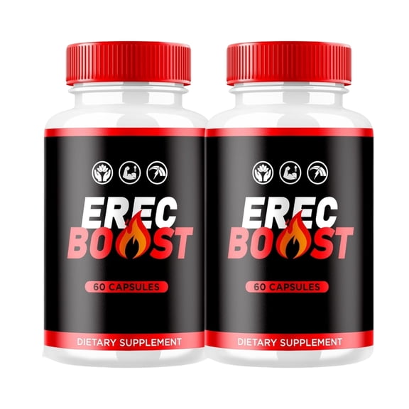 2-Pack ErecBoost Capsules, Erec Boost Pills, Official ErecBoost Original Capsules for Energy & Overall Health - 120 Capsules