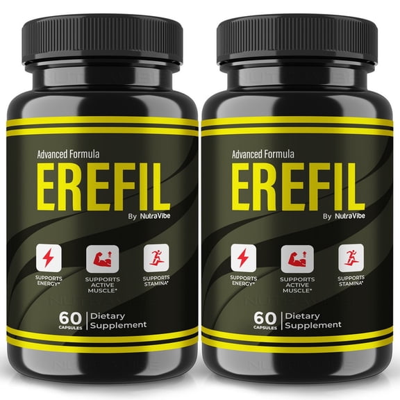(2 Pack) Erefil - Original Erefil Capsules with a Natural Daily Blend for Wellness | Clean, Gentle, Easy-to-Swallow Pills (120 Capsules)