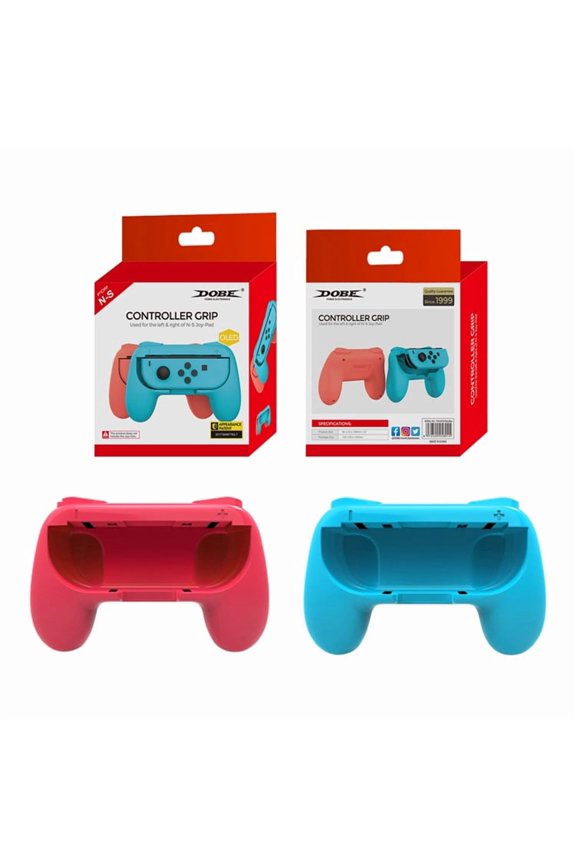 2-Pack Ergonomic Grip Handles for Nintendo Switch OLED Joy-Cons - Comfortable Non-Slip Handheld Accessories