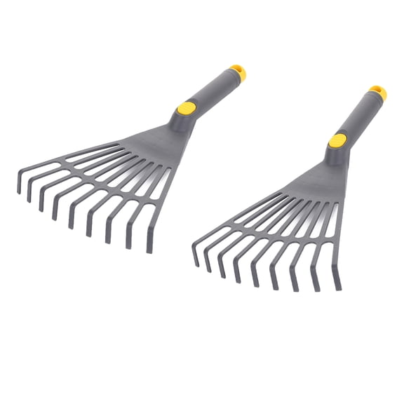 2 Pack Ergonomic Rakes 9 Teeth Lightweight